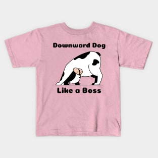 Funny Yoga | Downward Dog Like A Boss Kids T-Shirt